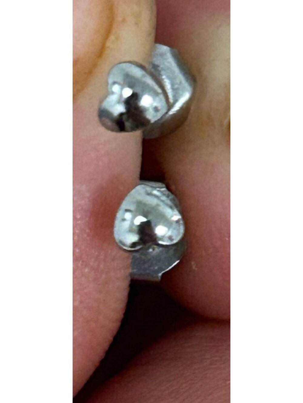 Teeny Tiny Silver Heart Studs- Minimalistic